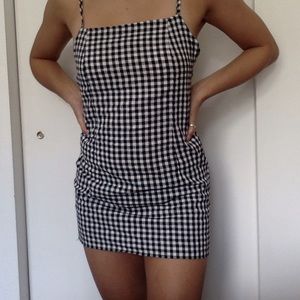 Gingham mini dress